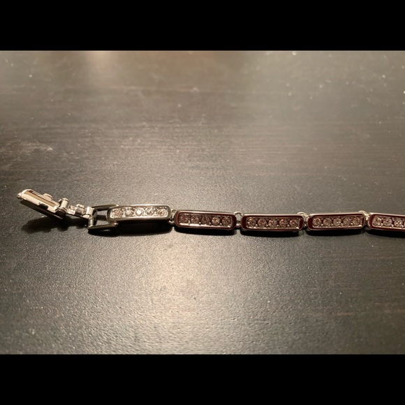 Swarovski Rhodium White Crystal Everyday Bracelet - Picture 5 of 9